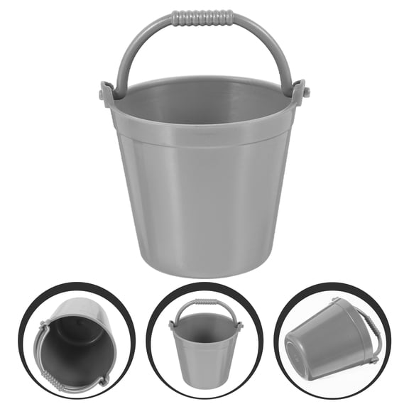 12Pcs Mini House Bucket Miniature Plastic Bucket Landscape Ornament