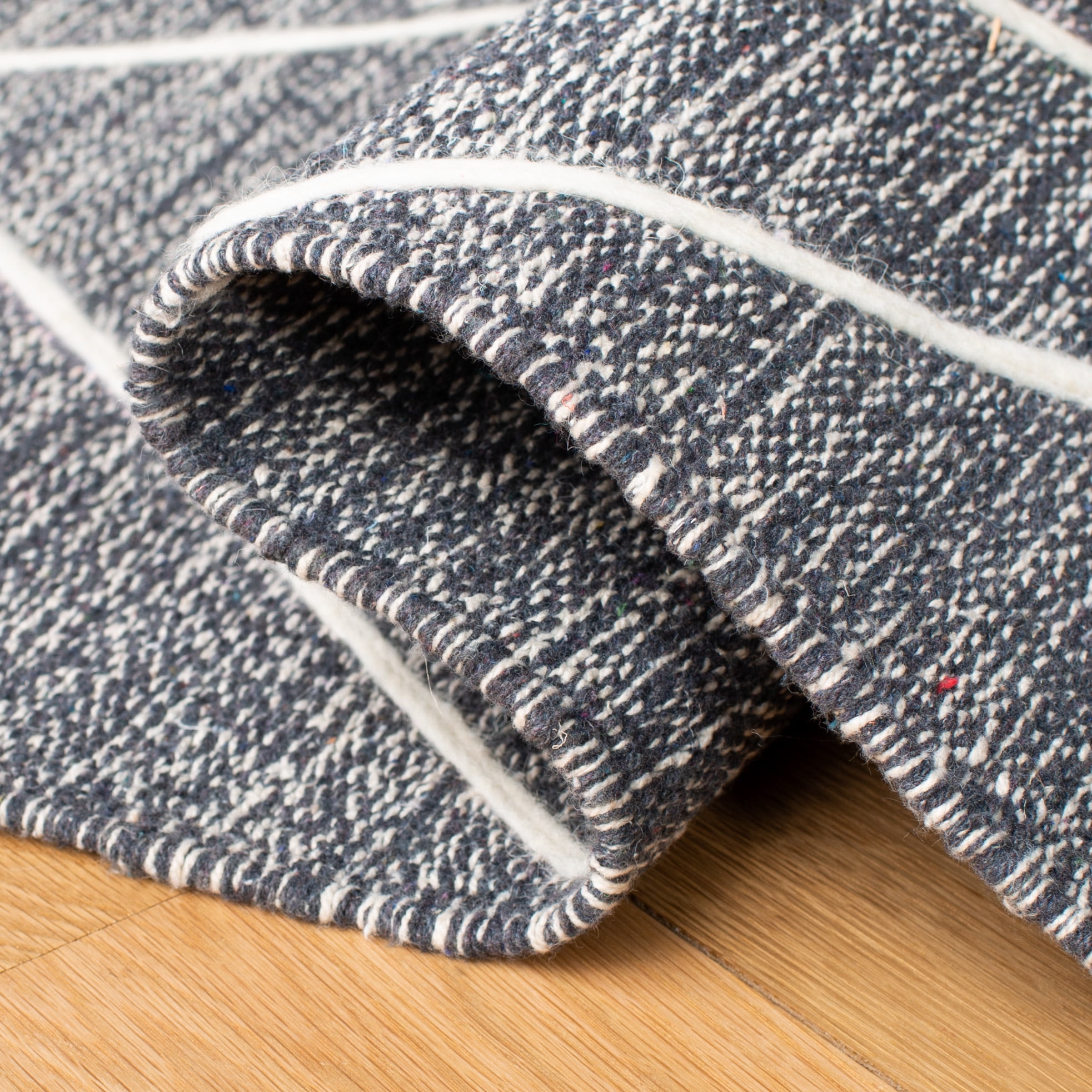 SAFAVIEH Striped Kilim Dev Diamond Area Rug, Dark Grey, 5' x 8'
