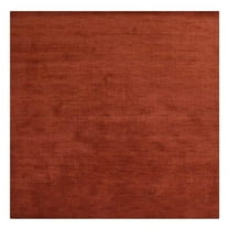 Rugsotic Carpets Handmade Rugs Hand Knotted Loom Square 6'x6' Light Red Wool for Indoor Use