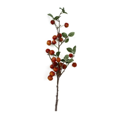 Simulation Small Apple Branch Artificial Red Berry Flower Arrangement Shooting Props Home Wedding Party Decoration