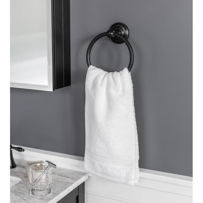 Sure-Loc Boulder Bath Towel Ring - Satin Nickel Finish, Surface Mount Bathroom Hardware 2 thumbnail image