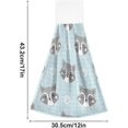 thumbnail image 3 of SKYSONIC 2 PCS Hanging Hand Towels,Cute Raccoon (3) Hand Dry Towels for Kitchen & Bathroom,Hanging Towel Set with Hanging Loop, 12"x17", 3 of 6