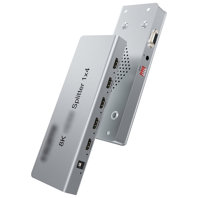 Switcher 8K 1 in 4 Out 2.1 Switcher 4 Port Support 8K 60Hz 4K 120Hz HDCP 2.3 Multi-system Compatibility Supports HDR High Dynamic Imaging EDID Dialling Code Management Control Management