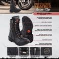 thumbnail image 2 of Milwaukee Leather MBL9301 Women's Black Leather Lace-Up Motorcycle Biker Riding Boots with Side Zipper Entry 6.5, 2 of 10