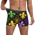 thumbnail image 2 of Kdxio Men's Boxer Briefs with Mardi Gras1 Print - Comfortable and Breathable Underwear for Everyday Wear, 2 of 7
