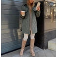 thumbnail image 5 of Txlixc Chaqueta acolchada para mujeres con cinturón ligero, cómodo, cálido, de manga larga de una sola fila Txlixc moda, 5 of 5
