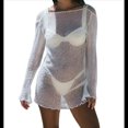 thumbnail image 1 of Vestido Mini de Punto con Mangas Largas y Espalda Descubierta para Mujer L, 1 of 9