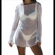thumbnail image 1 of Vestido Mini de Punto con Mangas Largas y Espalda Descubierta para Mujer L, 1 of 9