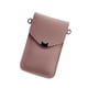 thumbnail image 2 of Bolso bandolera para mujer, bolso bandolera, cadena de piel sintética, pantalla táctil, bolsa de almacenamiento para teléfono, rosa claro Scienceny AP000967-01, 2 of 7