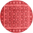 thumbnail image 1 of Ahgly Company Indoor Round Oriental Red Traditional Area Rugs, 3' Round, 1 of 4