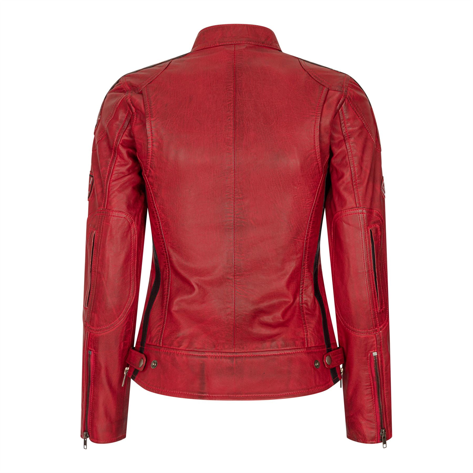 Women's Leather Motorcycle Biker Jacket - Walmart.com