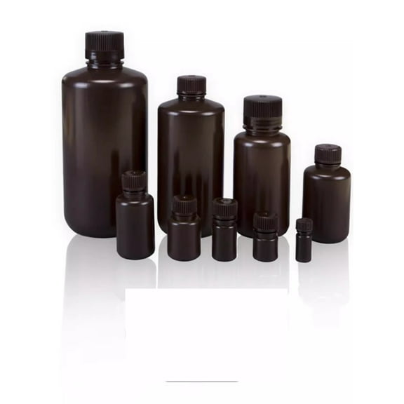 HDPE Brown Narrow-Mouth Reagent Bottle Disposable, Sterile Provision Available