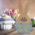 thumbnail image 7 of JHGoosa Easter Bunny Wooden Craft Ornament Desktop Decoration Wooden Rabbit Shapes Ornaments Craft Gifts Easter Table Decor, 7 of 7