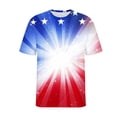 thumbnail image 6 of UVEASISHA Men Lightweight T Shirts American Flag Printed Short Sleeve Casual T-Shirt 4th of July Holiday Party Tee Tops Big and Tall Summer Tees Light Blue XXXXXL, 6 of 6