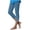 Light Blue, variant on HomeDM Leggings for Women Lace Trim Bottom High Waisted Wine Workout Athletic Running Yoga Capri Pants Size L