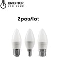 thumbnail image 2 of Bombilla Led para decoración del hogar, luz blanca cálida y fría, 2 piezas, 220V, C37, 3W-7W, E27, B22, E14, 2 of 4