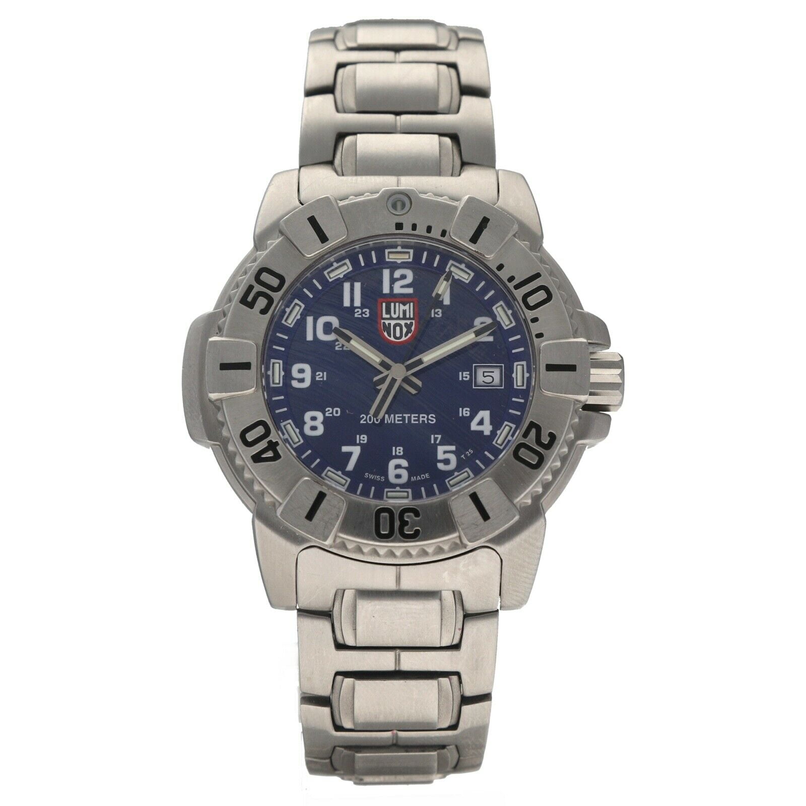 Luminox Series 6100/6200 Blue Dial 45mm Stainless Steel 200M Quartz Men's  Watch