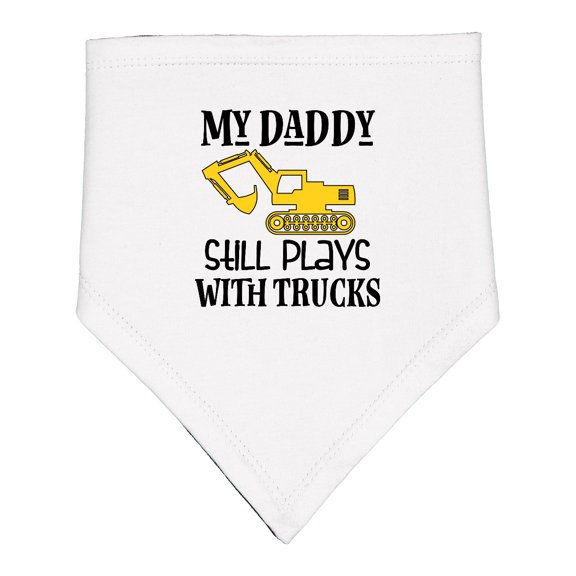 Inktastic Construction Daddy Still Plays with Trucks Baby Bandana Bib