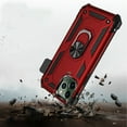thumbnail image 3 of For Apple iPhone 13 (6.1") Hybrid Rugged with Belt Clip Holster Ring Stand Holder, Military Grade Fit for Magnetic Car Mount Rugged Cover ,Xpm Phone Case [Red], 3 of 9