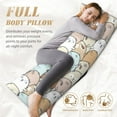 thumbnail image 4 of Bixox Lovely Bear Print Body Pillow Cover with Zipper Closure, Cozy Fuzzy Fleece Body Pillow Case Cover 20 x 54 Inches,Long Body Pillow Pillowcase, 4 of 6