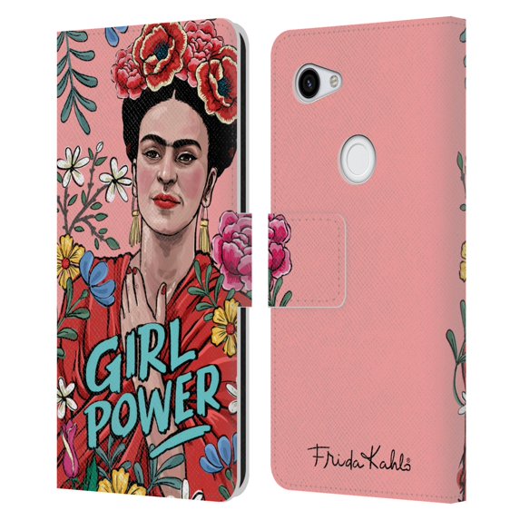 Head Case Designs Officially Licensed Frida Kahlo Art & Quotes Girl Power Leather Book Wallet Case Cover Compatible with Google Pixel 3a
