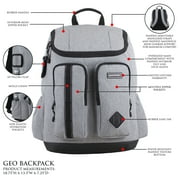 Eastsport Unisex Geo Backpack Black