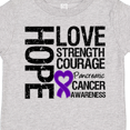 thumbnail image 4 of Inktastic Pancreatic Cancer Hope Love Strength Boys or Girls Toddler T-Shirt, 4 of 5