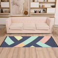 thumbnail image 2 of Yayeee Runner Rug for Bedroom 2'x6' Machine Washable Hallway Non Slip Mat, Green Stripes, 2 of 8