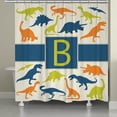 thumbnail image 3 of Laural Home  Dinosaurs Monogram Shower Curtain Z, 3 of 5