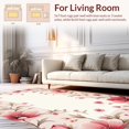 thumbnail image 2 of ODIKA 6'x9' Machine Washable Non-Slip Area Rug, Chic Round Springtime Theme High Traffic Rug, Pink, 14692, 2 of 7