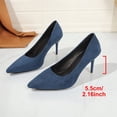 thumbnail image 4 of Miluxas Pointed Toe Pumps for Women, Closed Toe Stiletto High Heels, Comfortable Work office Dress Shoes, Classic Pumps for Wedding, Party Dark Blue 7(39), 4 of 9