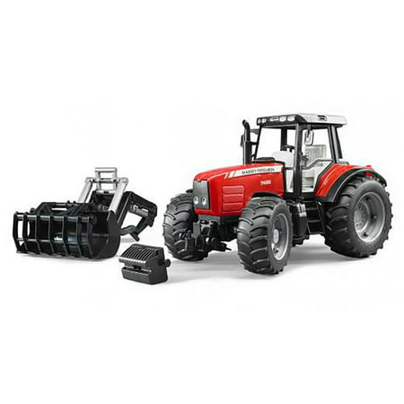 Bruder Toys Massey Ferguson Toy Farming Tractor with Attachable Front (Best Small Tractor With Front End Loader)