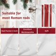 thumbnail image 7 of Valance Curtains for Kitchen Windows Winter Vintage Reindeer FeedRod Pocket Valance White Red StripeShort Window Curtain Topper for Bedroom Living Room Bathroom 42x12in, 7 of 7