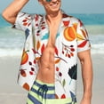 thumbnail image 7 of Kll Men'S Hawaiian Shirt Short Sleeve Button Down Beach Shirts-Autumn Pumpkins Fall Leaves, 7 of 7