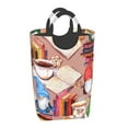 thumbnail image 2 of Picia Gnomes Books Tea Cups Laundry Basket With Handles Laundry Hamper Toys Storage Organizer Foldable Bucket Washing Bin Dirty Clothes Bag For Home Bathroom Bedroom Dorm, 2 of 6