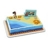 DecoSet Moana in Oceania Cake Topper, 2-Piece Cake Decorations with Figurine and Photo Featuring Moana and Pua
