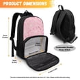thumbnail image 6 of FOR U DESIGNS Adorable Lunch Backpack for Women Girls Elementary Middle School Bookbag with Lunch Bag Outdoor Daily Daypack Corgi Dog Paw School Bag, Pink, 6 of 7