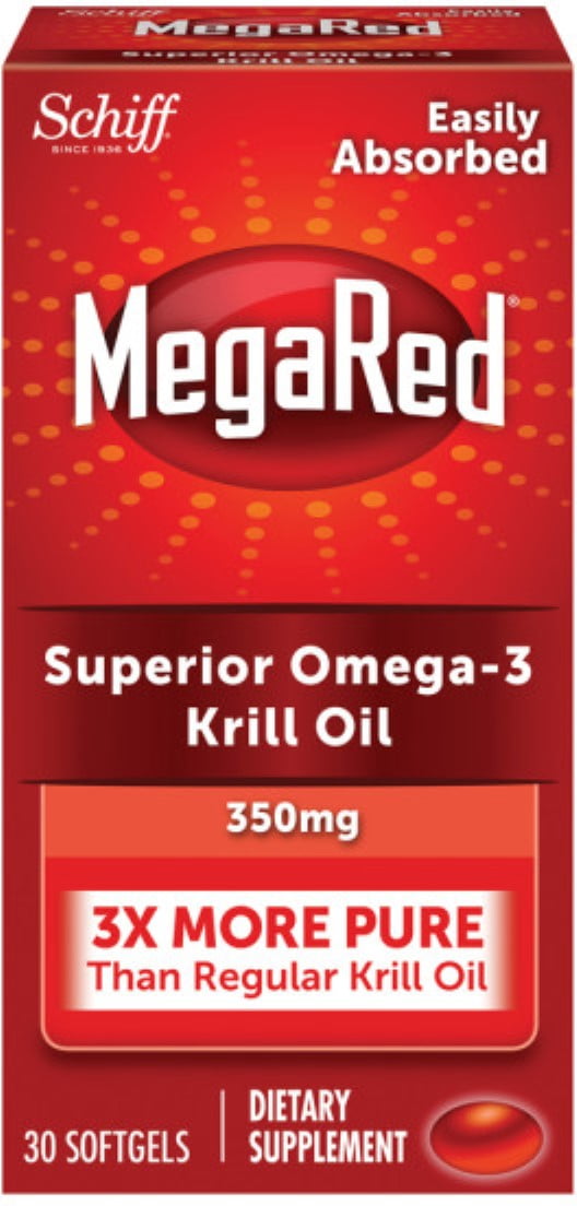 MegaRed Superior Omega3 Krill Oil Softgels, 350 Mg, 30 Ct, 3 Pack