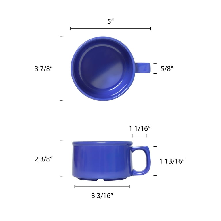 Excellante Color Purple melamine dinnerware collection 10 oz, 4" soup mug,  comes in dozen - Walmart.com
