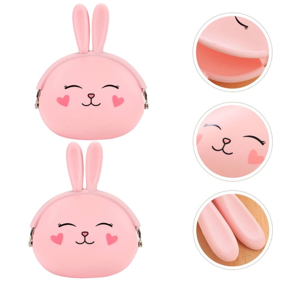Tineasur Silicone Purse for Women, Lightweight Compact Wallet with 3D Animal Face, Cute and Practical Storage