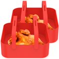 thumbnail image 2 of 2Pcs Air Fryer Silicone Pot avec Poignée Réutilisable Air Friteuse Doublure Résistant à la Chaleur Air Friteuse Silicone Panier 7 Pouces Carré Poêle Air Fryer Accessoires Doublures pour Four à Air Friteuse Microwav, 2 of 10