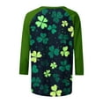 thumbnail image 6 of successthop St Patricks Day Shirts Womens Green Oversized Plus Size Crewneck Outfits Long Sleeve Top Festival Blouse 3XL, 6 of 7