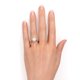 thumbnail image 2 of JeenMata Anillo de Compromiso de 1,50 Uds con Ópalo Arcoíris de Talla Cojín y Moissanita Engastado en Oro Rosa de 18 K sobre Plata, 2 of 6