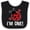Black and White, variant on Inktastic First Birthday Ladybug 1 Year Old Girls Baby Bib