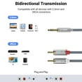thumbnail image 6 of 3.5 to 2RCA Cable 5.9ft SGEYR Y Splitter Male Stereo Audio Adapter Coaxial Headphone Jack Auxiliary Cord, 6 of 7