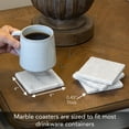 thumbnail image 3 of CounterArt Natural Marble Stone Coaster 4-Pack, 3 of 6