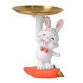 thumbnail image 1 of Resin Rabbit Storage Tray Statue ornaments Watches Keys Sculpture for Entrance Decor Standing, 1 of 8
