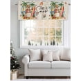 thumbnail image 5 of Merry Christmas Snowman Valances for Windows Snow Coconut Tree Shell Beach Retro Rod Pocket Curtains Valance Short Window Treatment Drapes for Living Room, Bedroom Bathroom 54"&nbsp;W x 18" L, 5 of 5