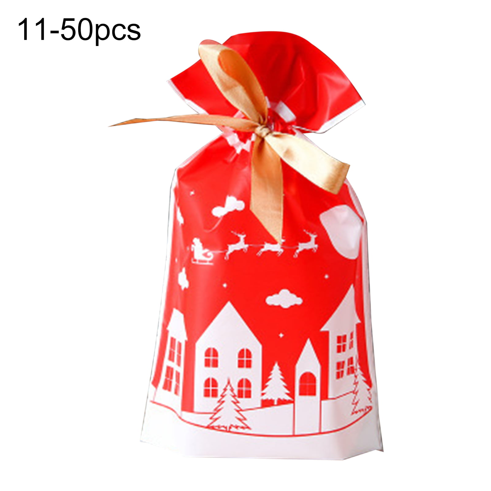 Adam Victor Christmas Gift Bags- Ziplock Stockings Bags, Assorted Sizes/Creative Candy Bag, Party Favor& Goody Bags(Pack of 36)