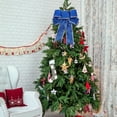 thumbnail image 7 of Clearance Under $1 Large Christmas Bow Glitter Glittering FabricGold Gift Ribbon Tree Decorations Kids Blue, 7 of 7
